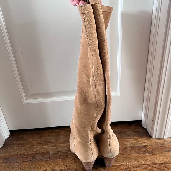 Genuine Suede Knee High Boots - Picture 3 of 7